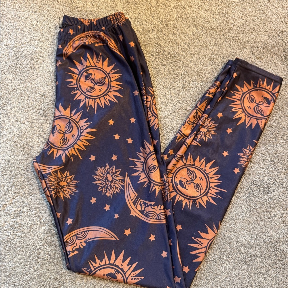 Sun and Moon Patterned Leggings